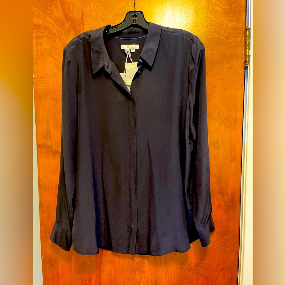Boden- 100% Black Silk Shirt